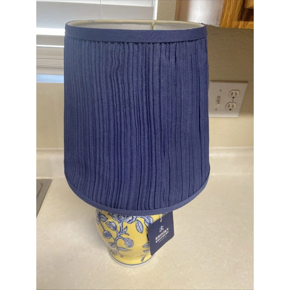 Brooks Brothers Yellow & Blue Floral Table Lamp